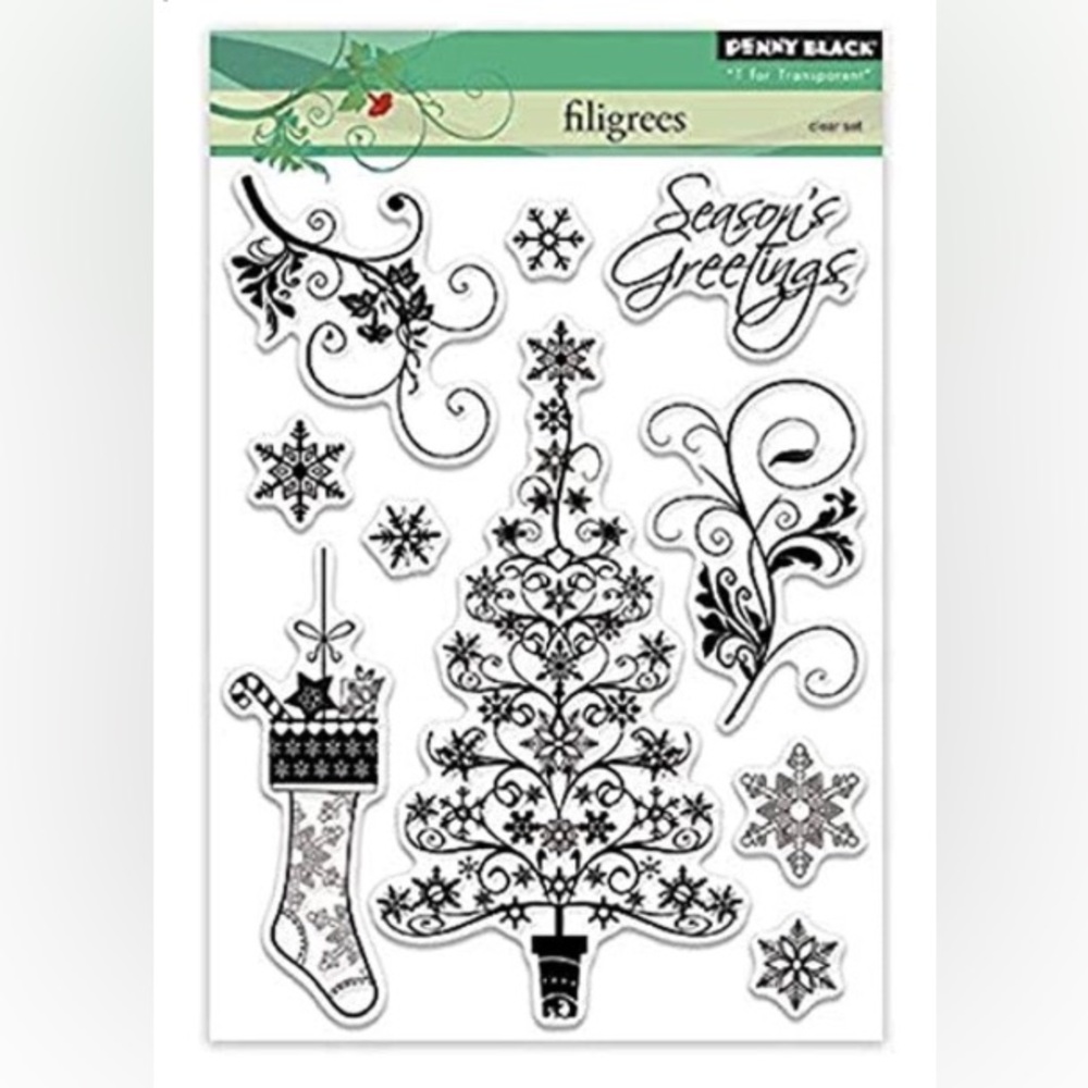 « Filigrees  » Clear Stamp Set by Penny Black